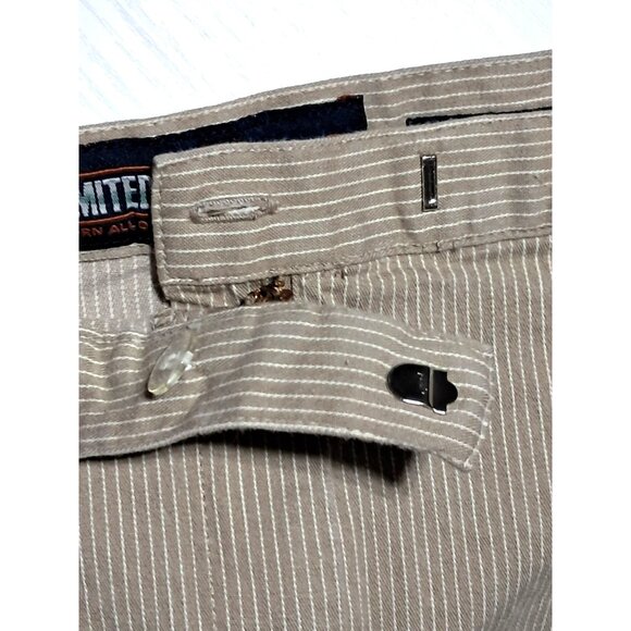Limited Jeans Mini Skirt Womens Size 4 Tan Striped Cotton Spandex Blend Stretch - Picture 8 of 8